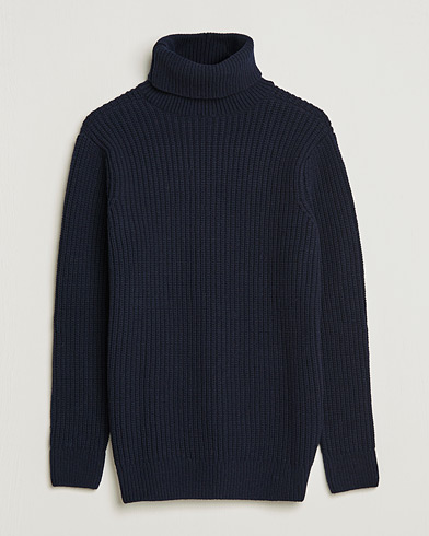 Herre | Armor-lux | Armor-lux | Pull Col Montant Wool Sweater Navy