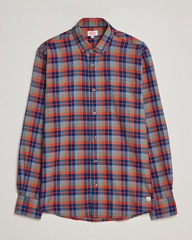 Herre | Contemporary Creators | Armor-lux | Chemise Flannel Shirt Green Blue