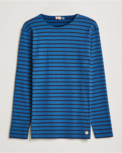 Herre |  | Armor-lux | Houat Héritage Stripe Longsleeve T-shirt  Navy/Blue