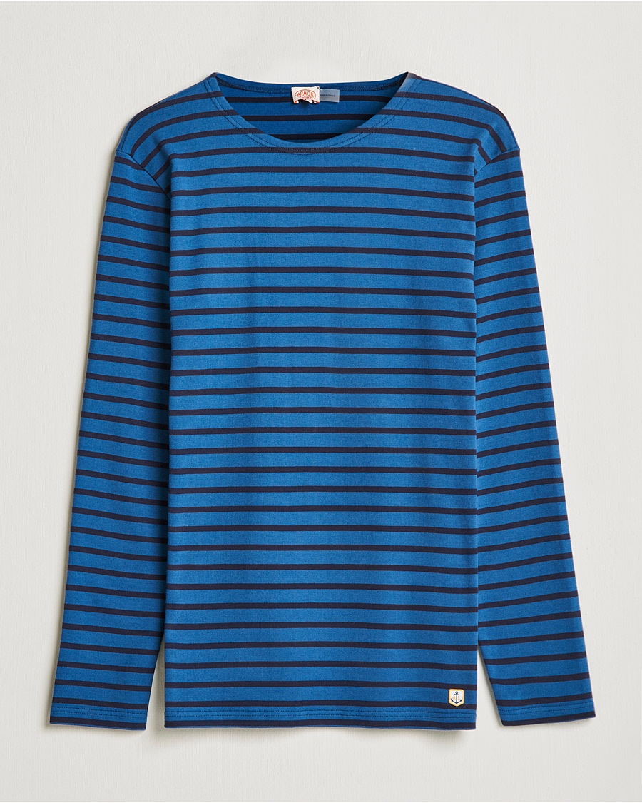 Herre | | Armor-lux | Houat Héritage Stripe Longsleeve T-shirt Navy/Blue