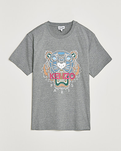 Herre | T-Shirts | KENZO | Icon Tiger Crew Neck Tee Dove Grey