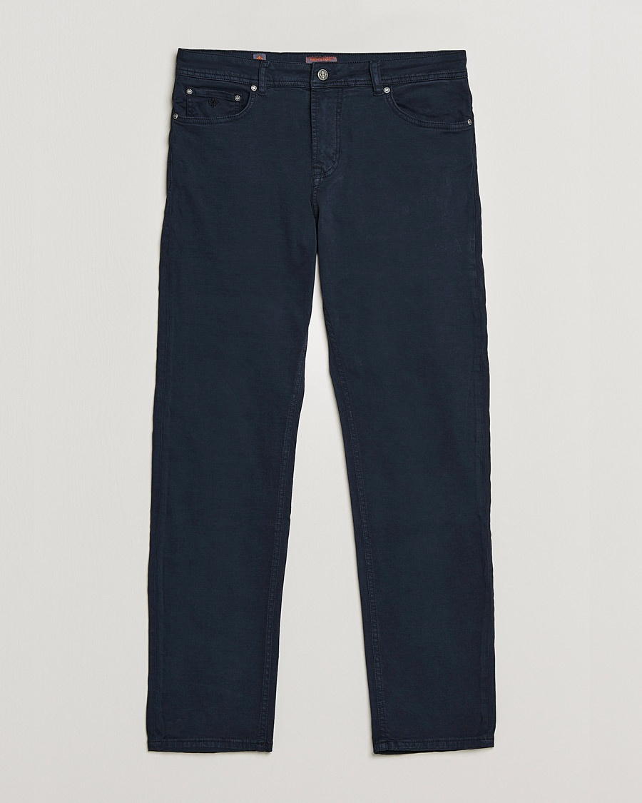 Herre | | Morris | James Brushed Chinos Navy