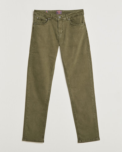 Herre | Preppy Authentic | Morris | James Brushed Chinos Olive