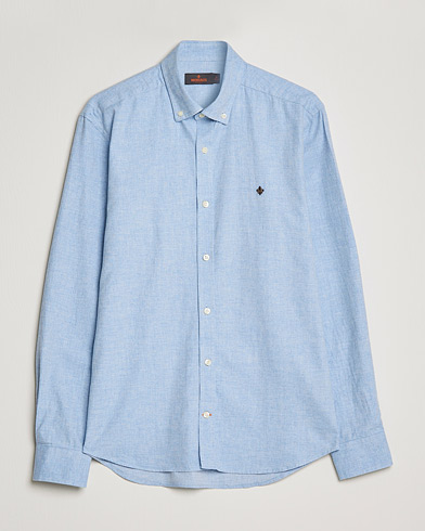 Herre | Avdelinger | Morris | Watts Flannel Button Down Shirt Light Blue