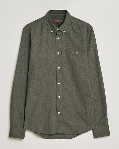 Herre | Flanellskjorter | Morris | Watts Flannel Button Down Shirt Dark Olive