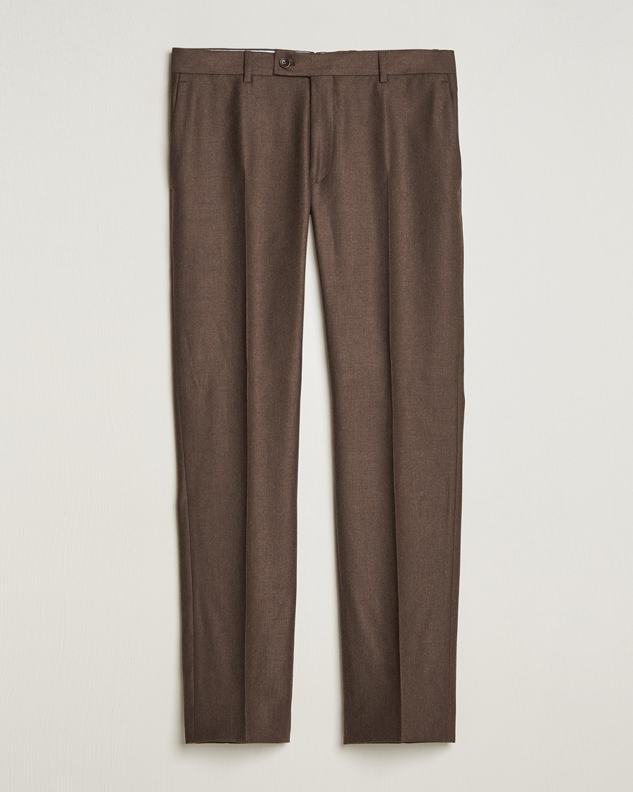 Herre | | Morris | Bobby Flannel Trousers Brown