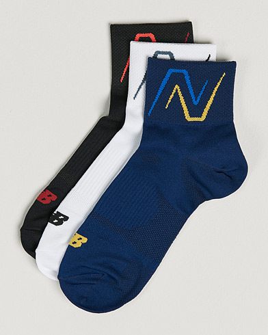 Herre | Ankelsokker | New Balance Running | 3-Pack Ankle Running Socks White/Navy/Black