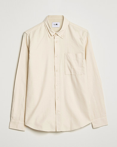 Herre | 40% salg | NN07 | Arne Brushed Flannel Shirt Ecru