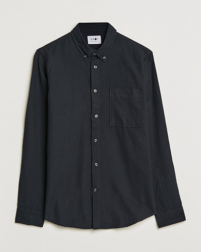 Herre | Flanellskjorter | NN07 | Arne Brushed Flannel Shirt Black