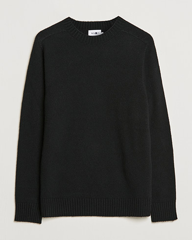 Herre | Business & Beyond | NN07 | Nathan Brushed Wool Knitted Sweater Black