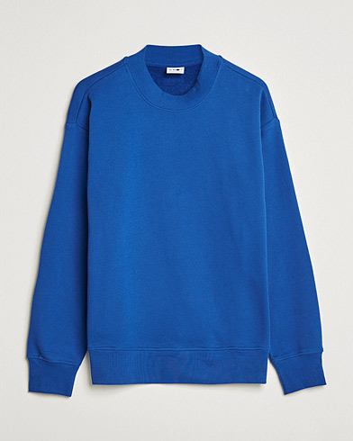 Herre | Gensere | NN07 | Briggs Mock Neck Jersey Sweatshirt Cobolt Blue