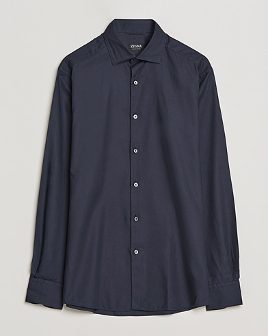 Herre | Skjorter | Zegna | Premium Cotton Shirt Navy