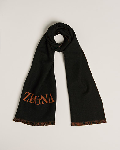 Herre |  | Zegna | Bicolor Wool Scarf Black
