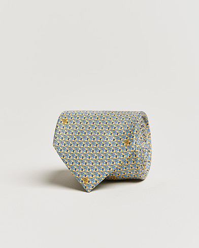 Herre | Italian Department | Zegna | Printed Silk Tie Yellow