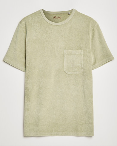 Herre | T-Shirts | Stenströms | Towelling Cotton T-Shirt Olive