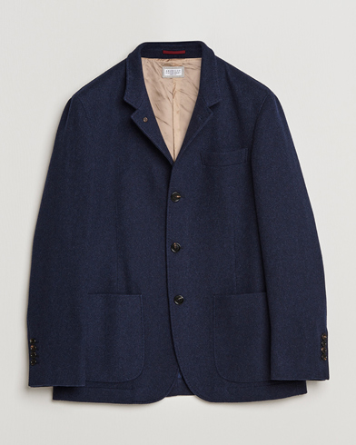 Herre | Tynne jakker | Brunello Cucinelli | Cashmere City Jacket Dark Blue