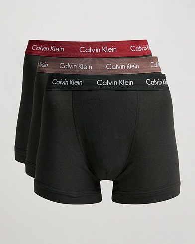Herre |  | Calvin Klein | Cotton Stretch 3-Pack Trunk Camel/Black/Red