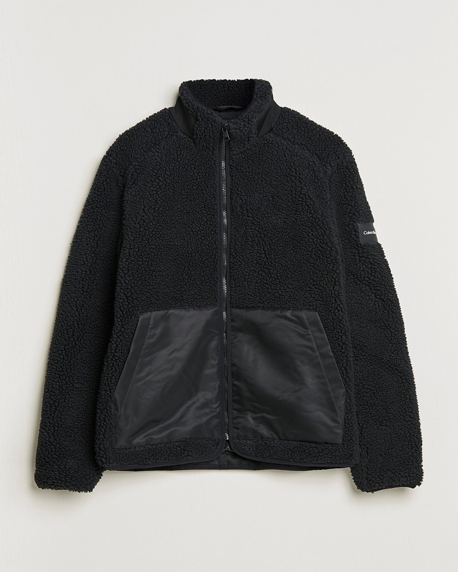 Herre | | Calvin Klein | Teddy Full Zip Sweater Black