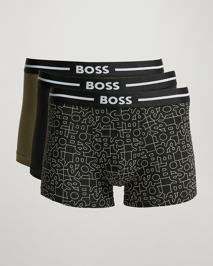 Herre | | BOSS | 3-Pack Boxer Trunk Green/Multi/Black