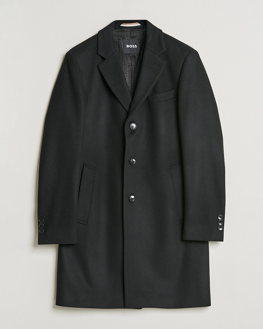 Herre | | BOSS | Hyde Wool/Cashmere Coat Black