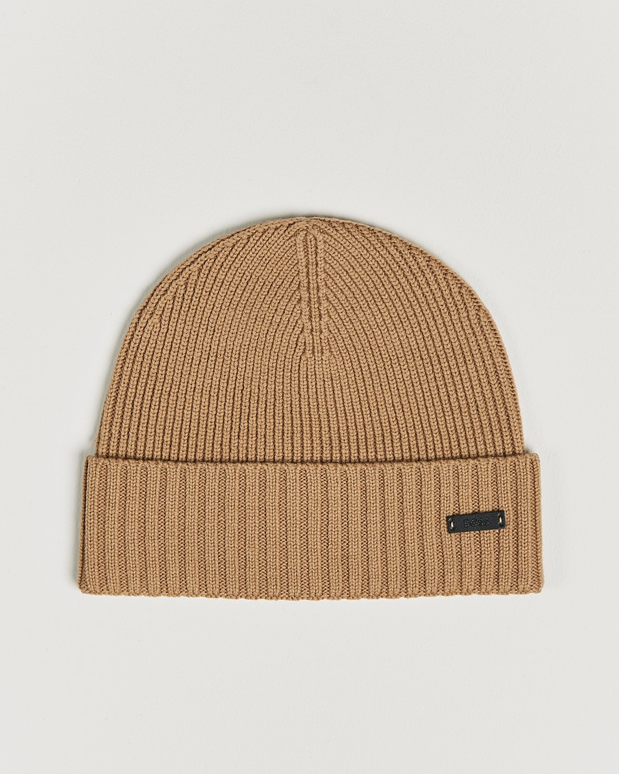 Herre | | BOSS | Fati Beanie Medium Beige