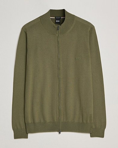 Herre |  | BOSS BLACK | Balonso Full Zip Sweater Open Green