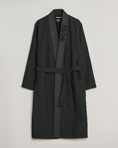 Herre | Pyjamaser & Badekåper | BOSS | Waffle Kimono Black