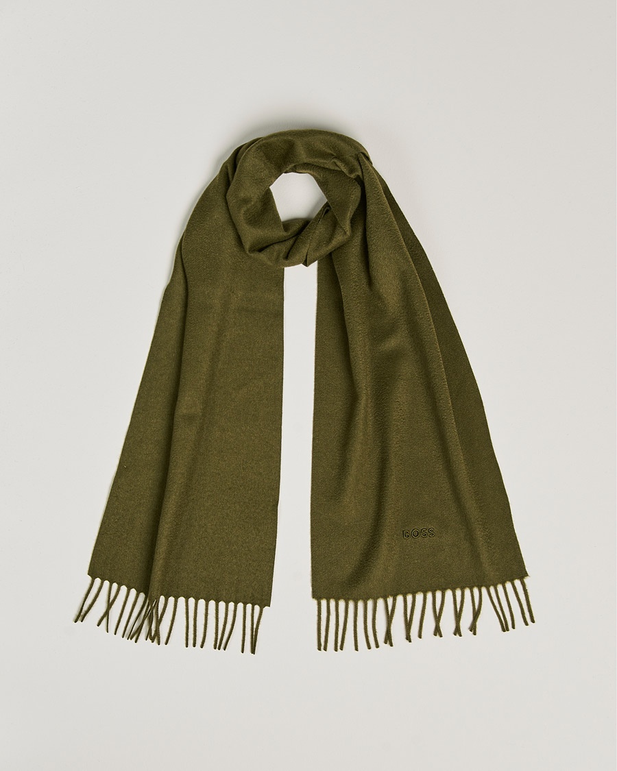 Herre | | BOSS | Scottas Cashmere Scarf Open Green