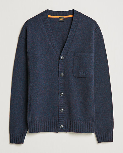 Herre | Cardigans | BOSS Casual | Kouzzle Knitted Cardigan Dark Blue