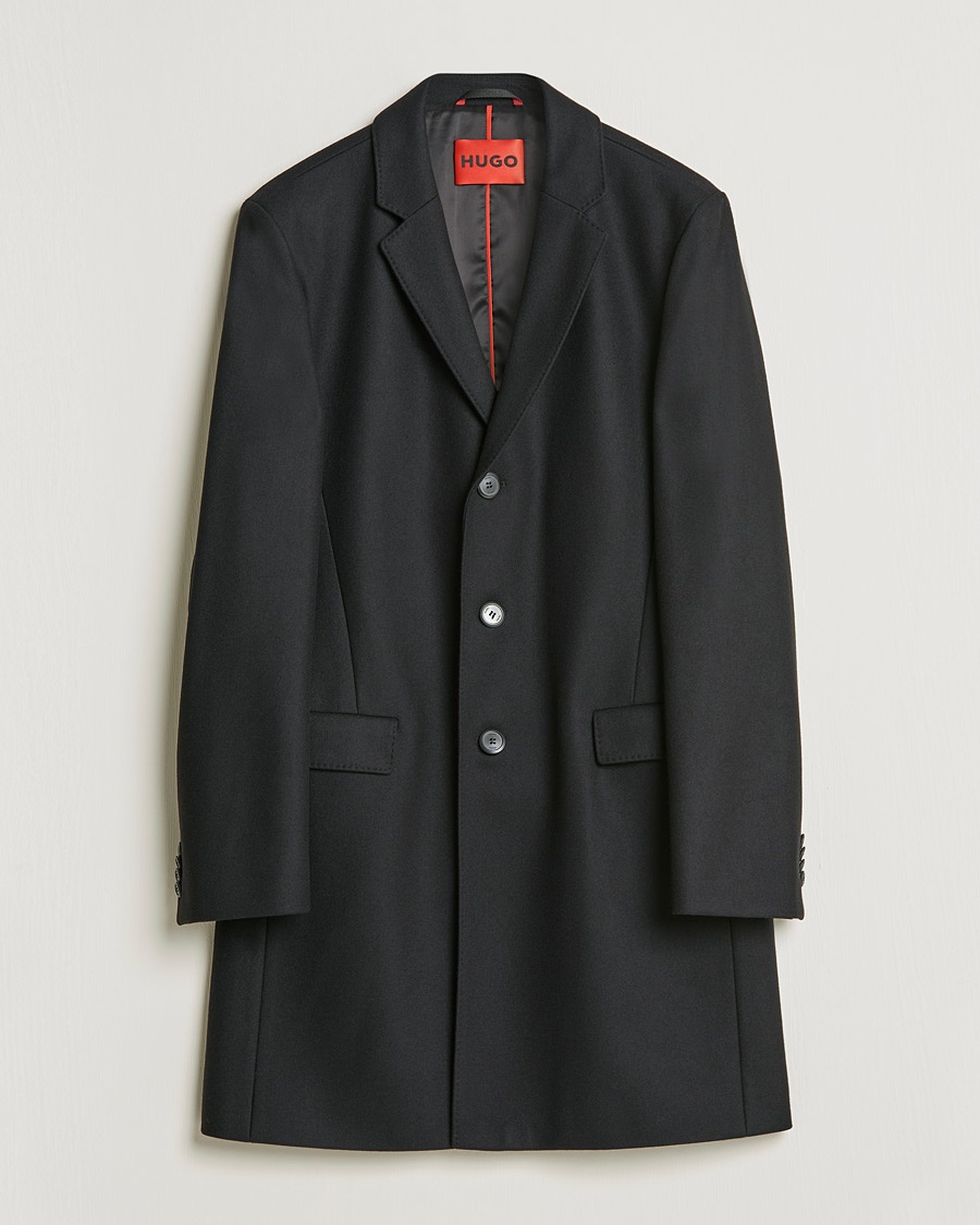 Herre | HUGO | HUGO | Migor Wool Coat Black