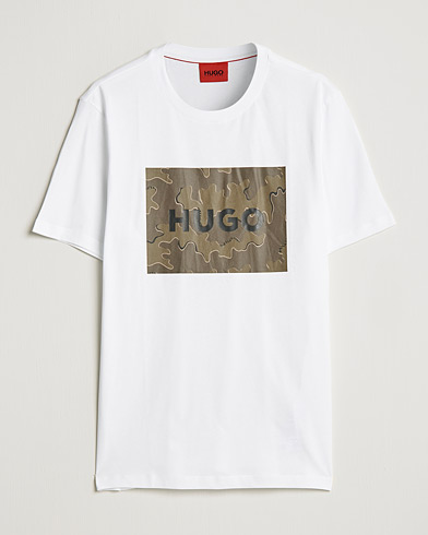 Herre | HUGO | HUGO | Dulive Logo Crew Neck T-Shirt White