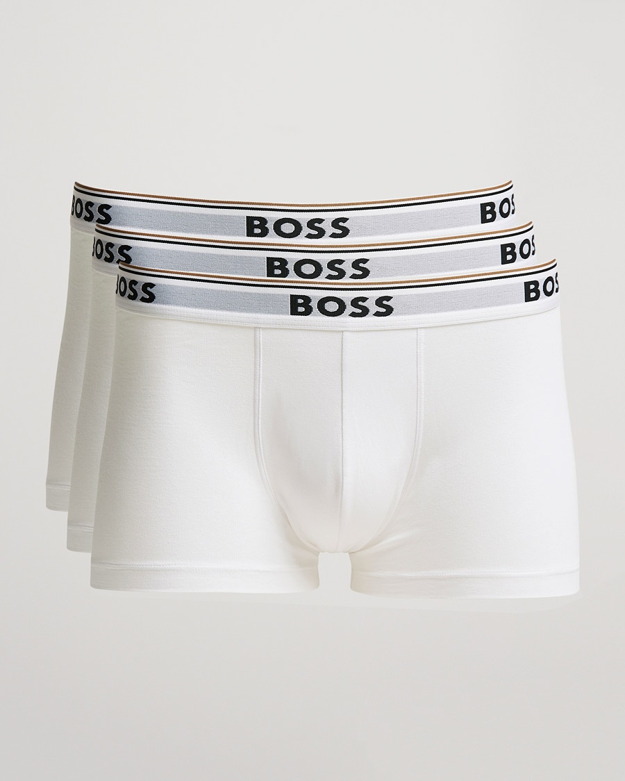 BOSS BLACK 3-Pack Trunk Boxer Shorts White – Hvit