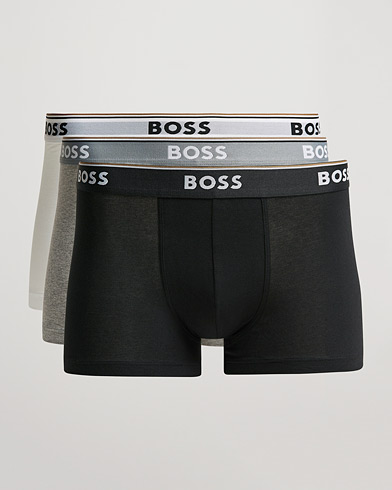 Herre | BOSS | BOSS | 3-Pack Trunk Boxer Shorts White/Grey/Black