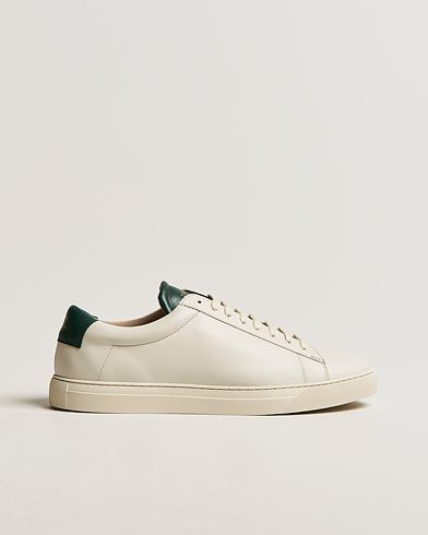 Herre |  | Zespà | ZSP4 Nappa Leather Sneakers Off White/Vert Sombre