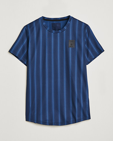 Herre | T-Shirts | NN07 | Combat Short Sleeve T-Shirt Navy Stripe