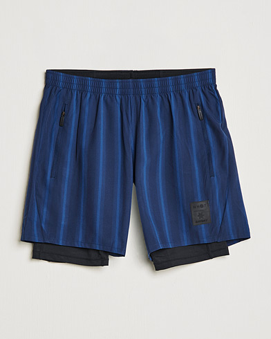 Herre | Active | NN07 | Two in One Shorts Navy Stripe