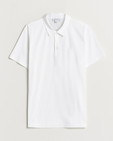 Herre |  | Sunspel | Cotton Jersey Polo White