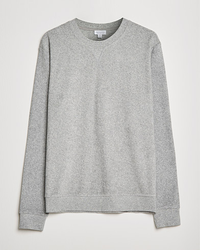 Herre | Grå gensere | Sunspel | Towelling Sweatshirts Grey Melange