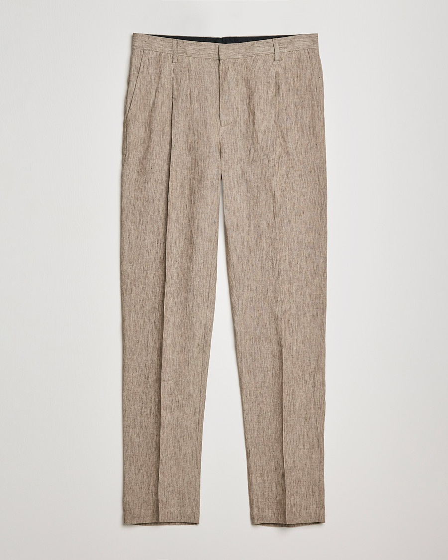 Sunspel Tailored Relaxed Fit Linen Trousers Dark Stone Sunspel Tailored Relaxed Fit Linen Trousers Dark Stone