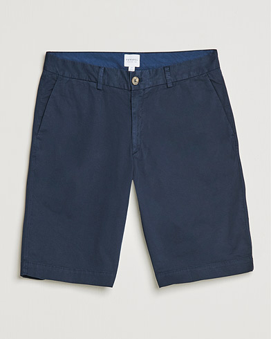 Herre |  | Sunspel | Cotton Chino Shorts Navy