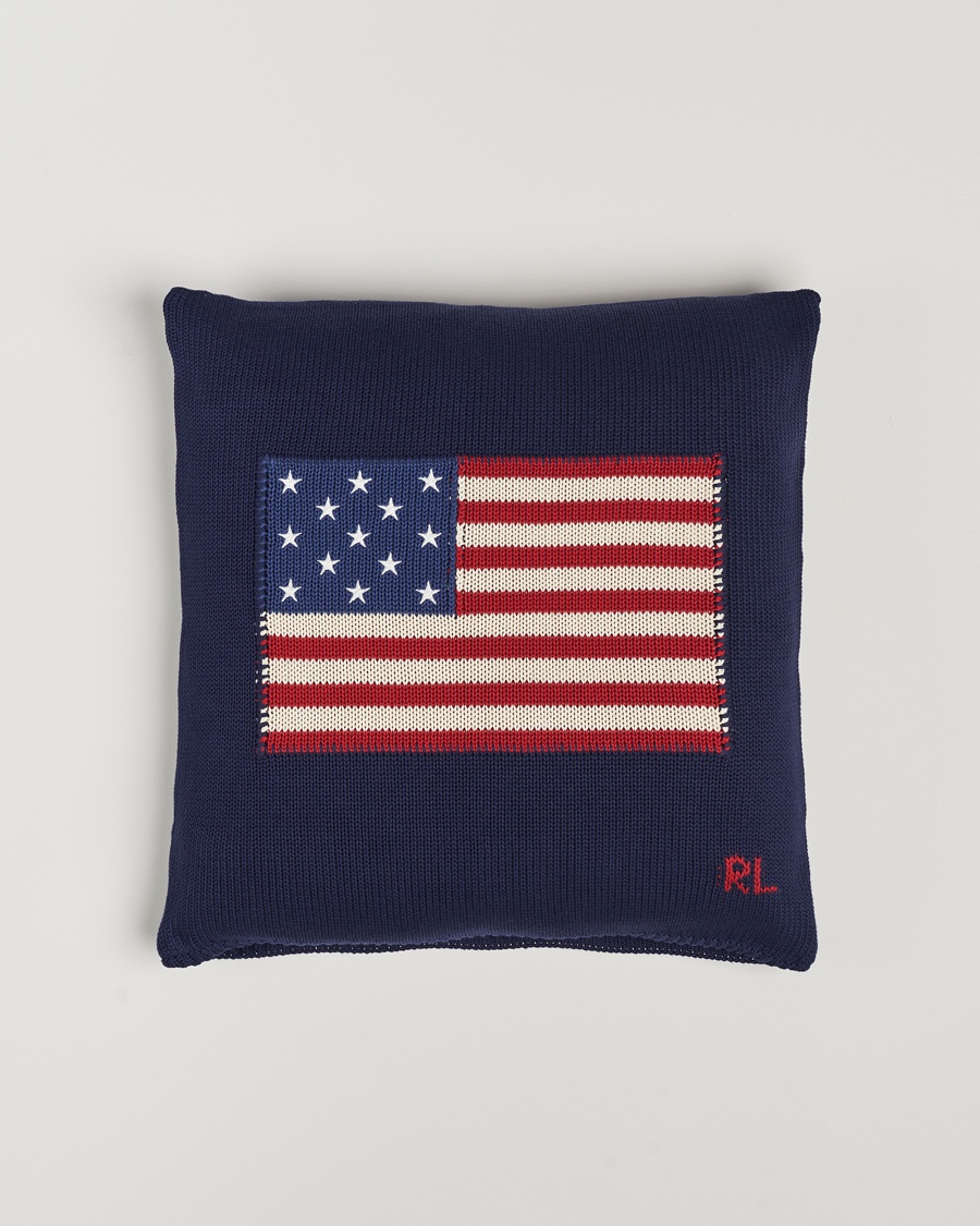 Ralph Lauren Home RL Flag 50x50 cm Throw Pillow Navy – Blå