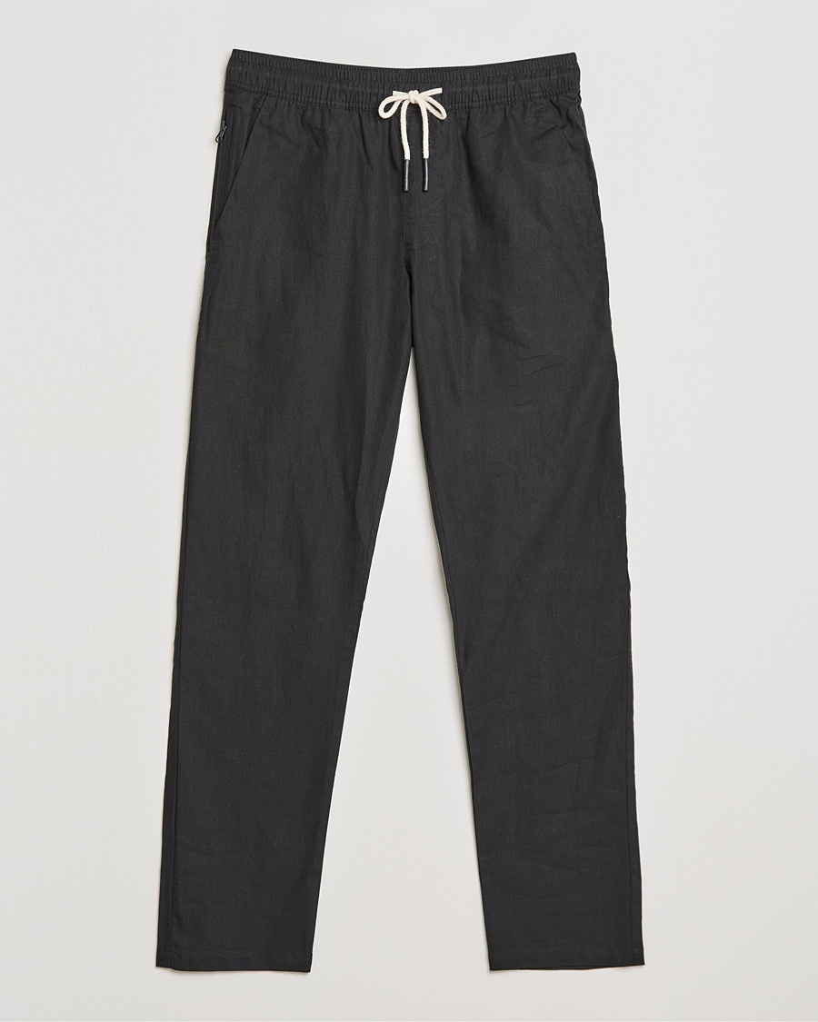  Linen Long Pants Black