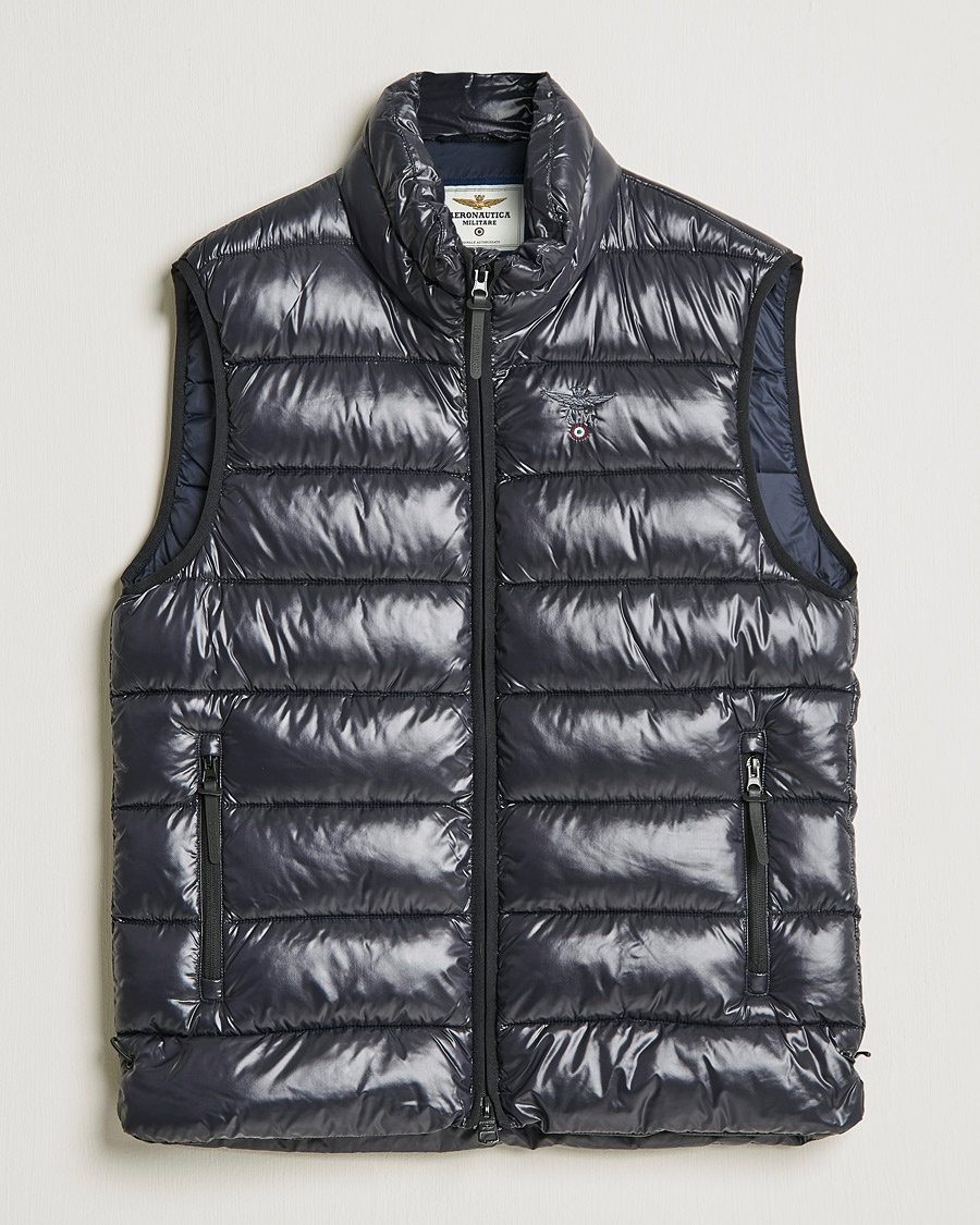 Herre | | Aeronautica Militare | Padded Gilet Blu Scuro