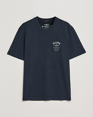 Herre | T-Shirts | Aeronautica Militare | Short Sleeve Tee Blu Scuro
