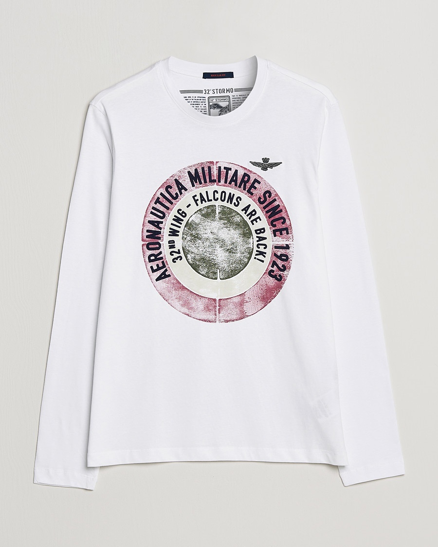Herre | | Aeronautica Militare | Long Sleeve Tee Off White