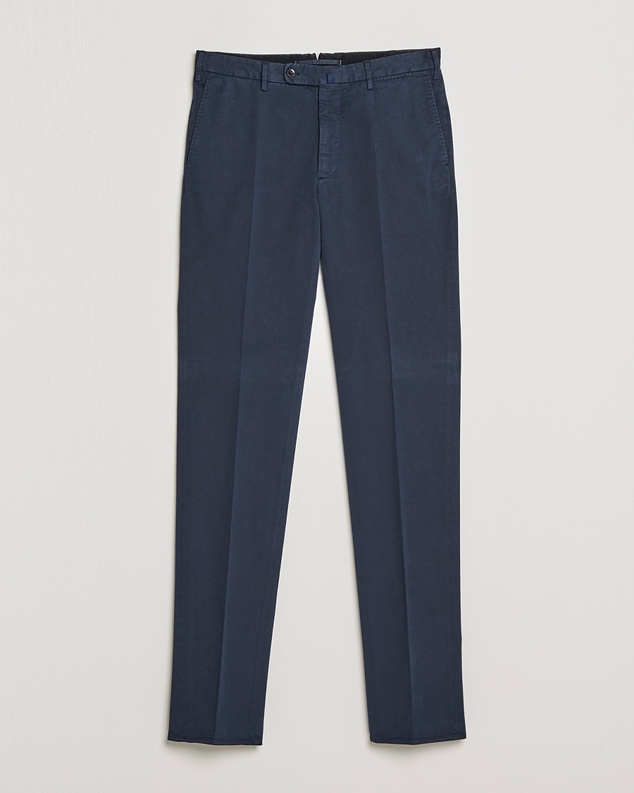 Herre | | Incotex | Regular Fit Cotton Stretch Chinos Navy