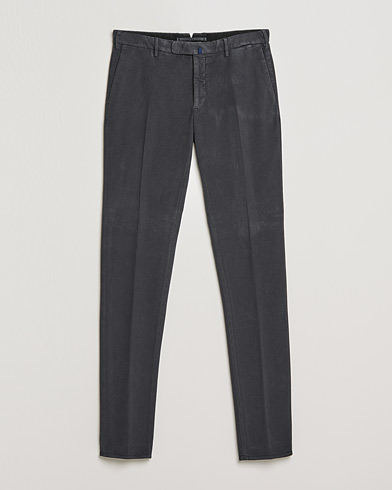 Herre | Italian Department | Incotex | Slim Fit Luxury Moleskine Trousers Dark Grey