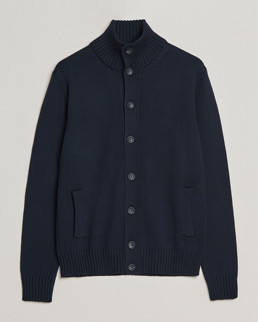 Herre | Zanone | Zanone | Virgin Merino Wool Chioto Cardigan Navy