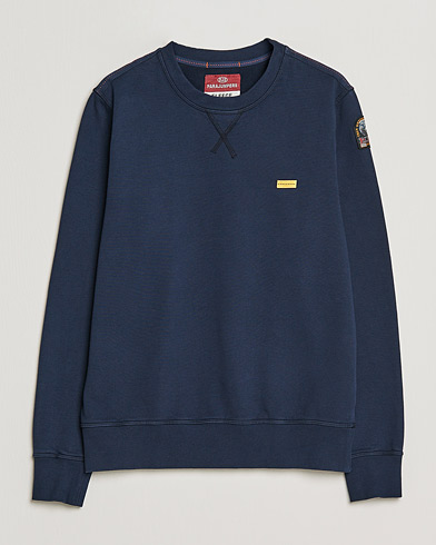 Herre | Sweatshirts | Parajumpers | Basic Cotton Fleece Sweatshirt Navy