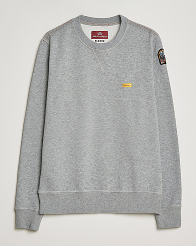 Herre | Sweatshirts | Parajumpers | Basic Cotton Fleece Sweatshirt Silver Melange